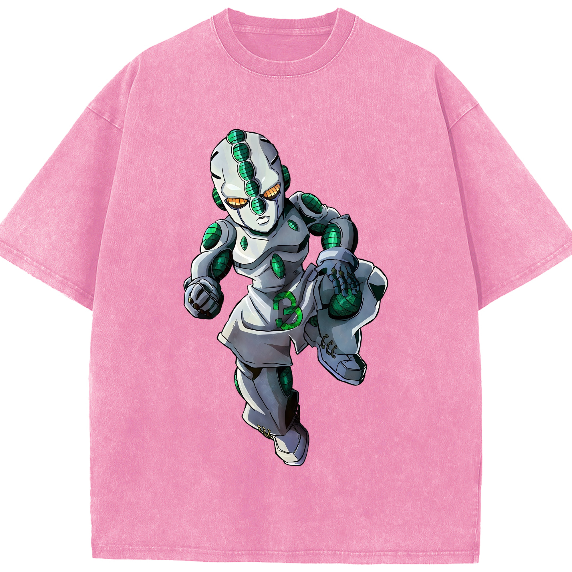 （画像用） ジョジョの奇妙な冒険 広瀨康一 JoJo's Bizarre Adventure Hirose Koichi 綿100% ヴィンテージ風 半袖Tシャツ（フロントプリント）